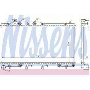 Радиатор охлаждения двигателя AS00059817 на SUBARU LEGACY OUTBACK 2004-2009