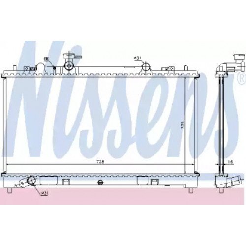 Радіатор охолодження двигуна AS00059930 на MAZDA 6 (GH) 2008-2010