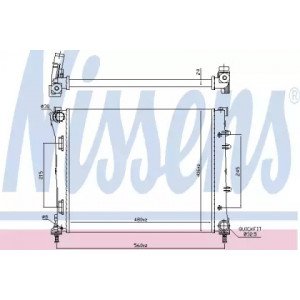 Радиатор охлаждения двигателя AS00054641 на FIAT 500 2007-2015