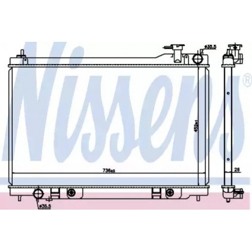 Радіатор охолодження двигуна AS00060117 на INFINITI FX35/45 2003-2008