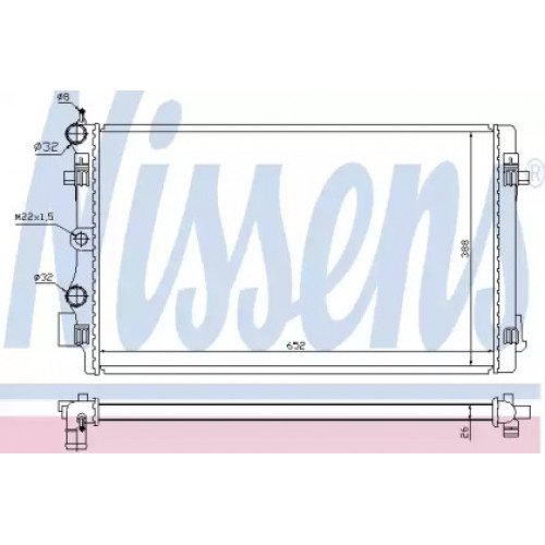 Радиатор охлаждения двигателя AS07302612 на SKODA FABIA 2010-2014