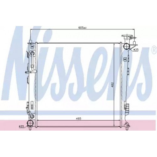 Радиатор охлаждения двигателя AS00060149 на HYUNDAI ix35 2010-2015