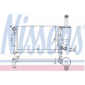 Радіатор охолодження двигуна AS00054697 на FIAT PANDA 2003-2009