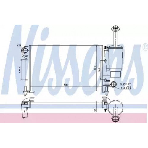 Радіатор охолодження двигуна AS00054697 на FIAT PANDA 2003-2009