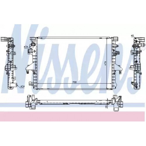 Радиатор охлаждения двигателя AS00059745 на VOLKSWAGEN T5 2010-2015