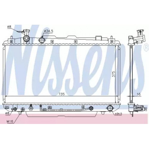 Радіатор охолодження двигуна AS00059797 на TOYOTA RAV4 2001-2006