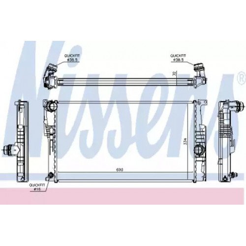 Радиатор охлаждения двигателя AS07334407 на BMW 2 (F22/F23) 2014-