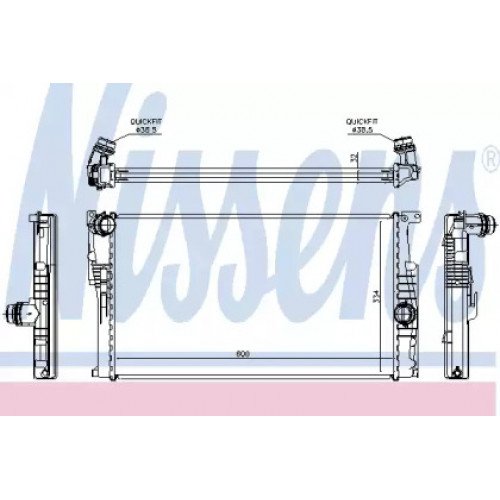 Радіатор охолодження двигуна AS00060256 на BMW 4 (F32/33/36/82) 2013-2020