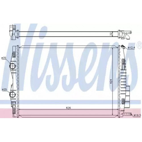 Радіатор охолодження двигуна AS00053892 на RENAULT MEGANE (II) 2003-2008