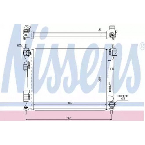 Радіатор охолодження двигуна AS07304170 на HYUNDAI i20 2009-2012