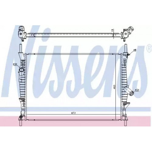 Радиатор охлаждения двигателя AS00054547 на FORD TRANSIT 2006-2013