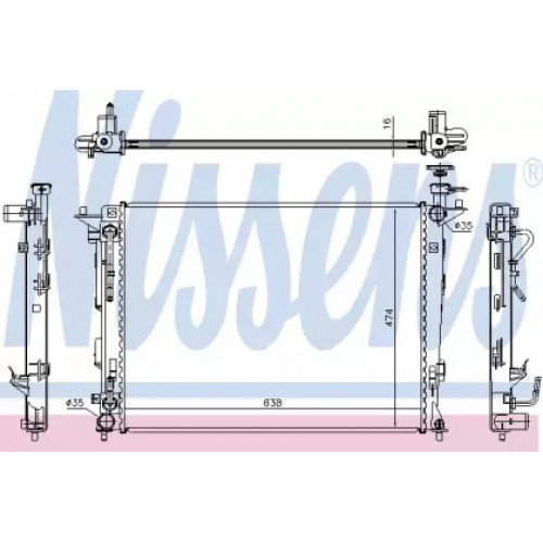 Радіатор охолодження двигуна AS00054318 на KIA SPORTAGE (SL) 2010-2015