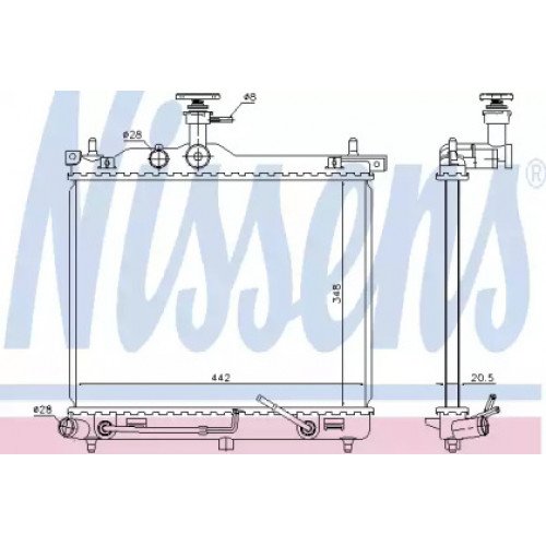 Радіатор охолодження двигуна AS07302197 на HYUNDAI i10 2010-2014