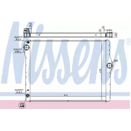 Радиатор охлаждения двигателя AS00054799 на BMW 7 (F01) 2008-2015