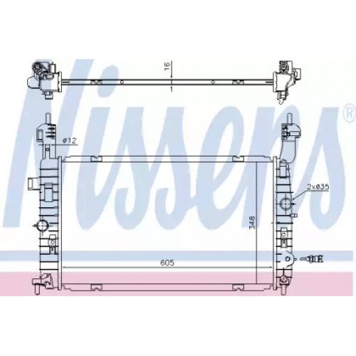 Радіатор охолодження двигуна AS07332966 на OPEL MERIVA 2003-2010