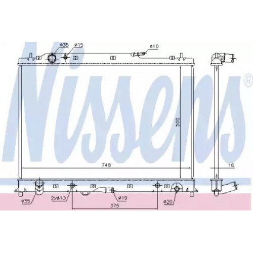Радіатор охолодження двигуна AS00059935 на MAZDA CX9 2008-2012