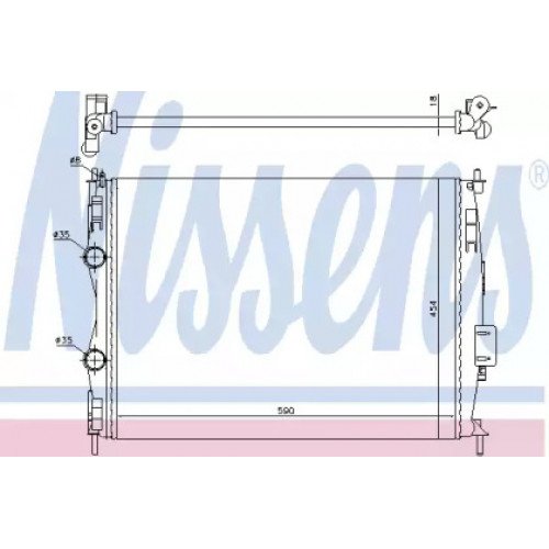 Радіатор охолодження двигуна AS07324275 на NISSAN QASHQAI 2006-2009