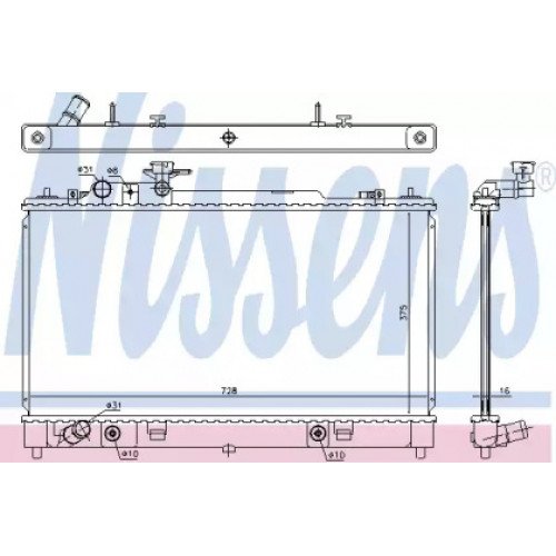 Радиатор охлаждения двигателя AS00059923 на MAZDA 6 (GG/GY) 2002-2008