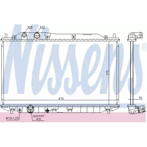 Радіатор охолодження двигуна AS07317062 на HONDA CIVIC 8 2006-2011