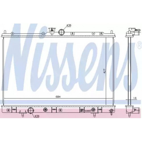 Радиатор охлаждения двигателя AS07318679 на MITSUBISHI OUTLANDER I 2003-2009