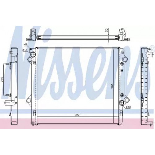 Радиатор охлаждения двигателя AS00059786 на TOYOTA LAND CRUISER PRADO (J12) 2003-2009