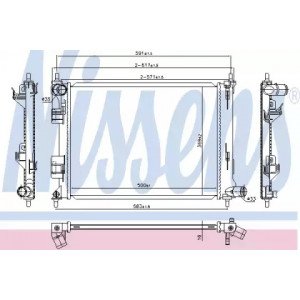 Радиатор охлаждения двигателя AS00054445 на HYUNDAI i20 2009-2012