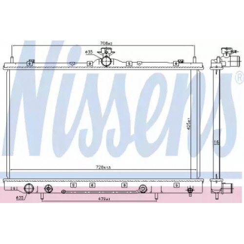 Радіатор охолодження двигуна AS00054092 на MITSUBISHI GRANDIS 2003-2011