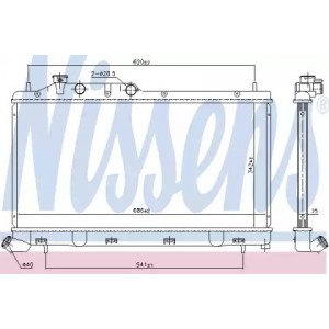 Радіатор охолодження двигуна AS00053839 на SUBARU FORESTER (SH) 2008-2012