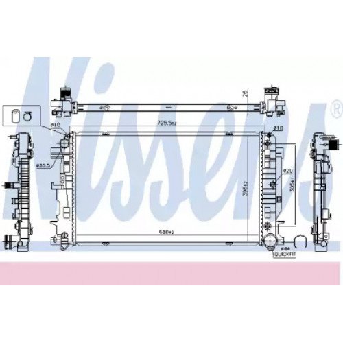 Радіатор охолодження двигуна AS07302274 на MERCEDES SPRINTER 2006-2013