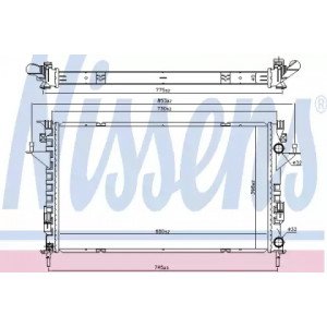 Радіатор охолодження двигуна AS00053929 на RENAULT LAGUNA 2001-2007