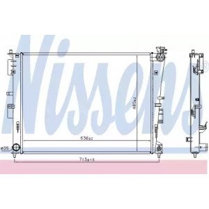 Радиатор охлаждения двигателя AS00054406 на HYUNDAI SONATA (YF) 2010-2014