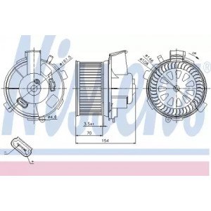 Вентилятор салона AS07311745 на PEUGEOT 307 2005-2007