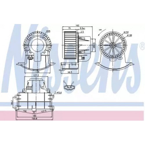 Вентилятор салона AS00059738 на VOLKSWAGEN T5 2010-2015
