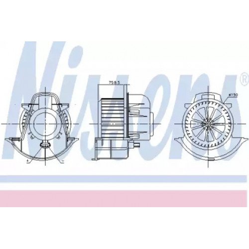 Вентилятор салона AS00053625 на VOLKSWAGEN AMAROK 2010-