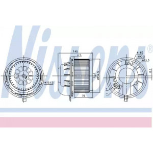 Вентилятор салона AS00053626 на SEAT ALHAMBRA 2000-2010