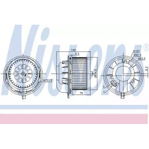 Вентилятор салона AS00053626 на SEAT ALHAMBRA 2000-2010
