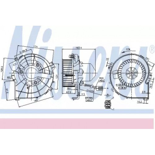 Вентилятор салону AS00054287 на OPEL CORSA C 2004-2007