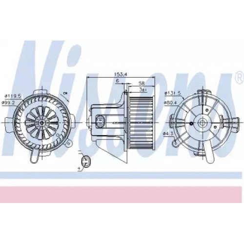 Вентилятор салона AS07326699 на CITROEN C4 2005-2010