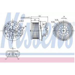 Вентилятор салону AS00054736 на CITROEN C2 2003-2009