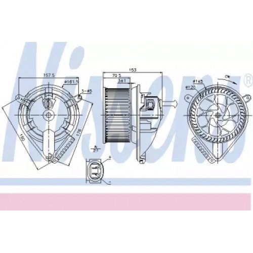 Вентилятор салону AS00059751 на VOLKSWAGEN LT II 1996-2005