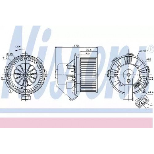 Вентилятор салона AS07312179 на MERCEDES SPRINTER 2006-2013