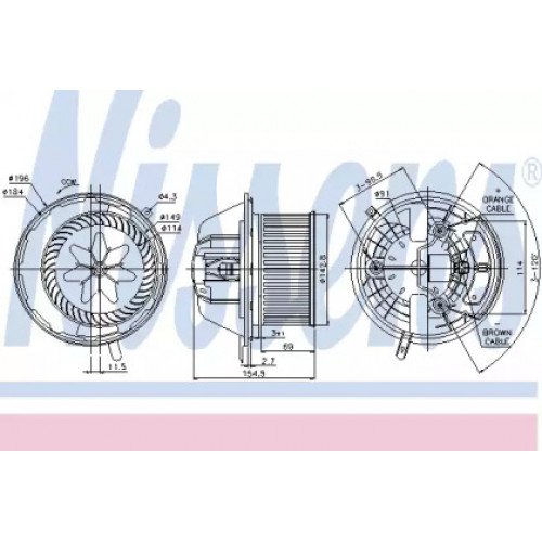 Вентилятор салона AS00059964 на MERCEDES 245 (B-CLASS) 2005-2011