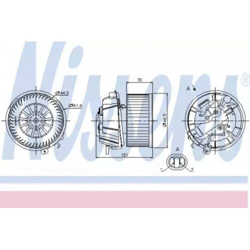 Вентилятор салону AS00054737 на CITROEN C2 2003-2009