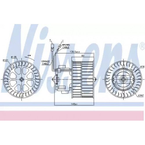 Вентилятор салону AS00054277 на OPEL CORSA B 1993-2000