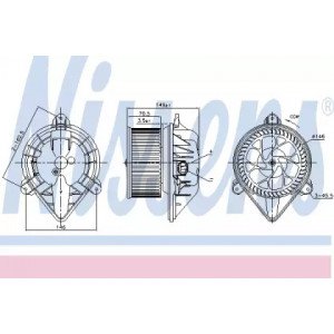 Вентилятор салона AS00054003 на PEUGEOT 406 1995-2003