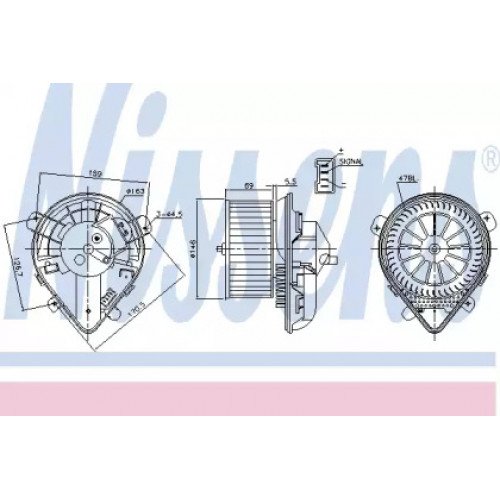 Вентилятор салона AS00053966 на PEUGEOT EXPERT 1996-2003