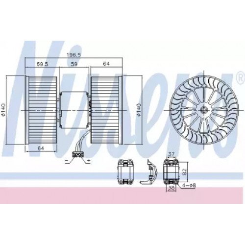 Вентилятор салона AS07303409 на BMW 3 (E46) 2001-2005