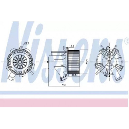 Вентилятор салону AS00053830 на SMART FORTWO II (451) 2007-2014