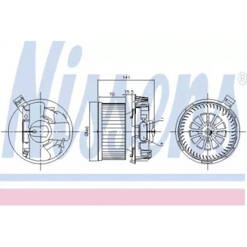 Вентилятор салона AS07297850 на NISSAN NOTE 2006-2009