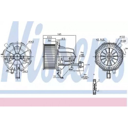 Вентилятор салона AS00054893 на AUDI Q5 2012-2017